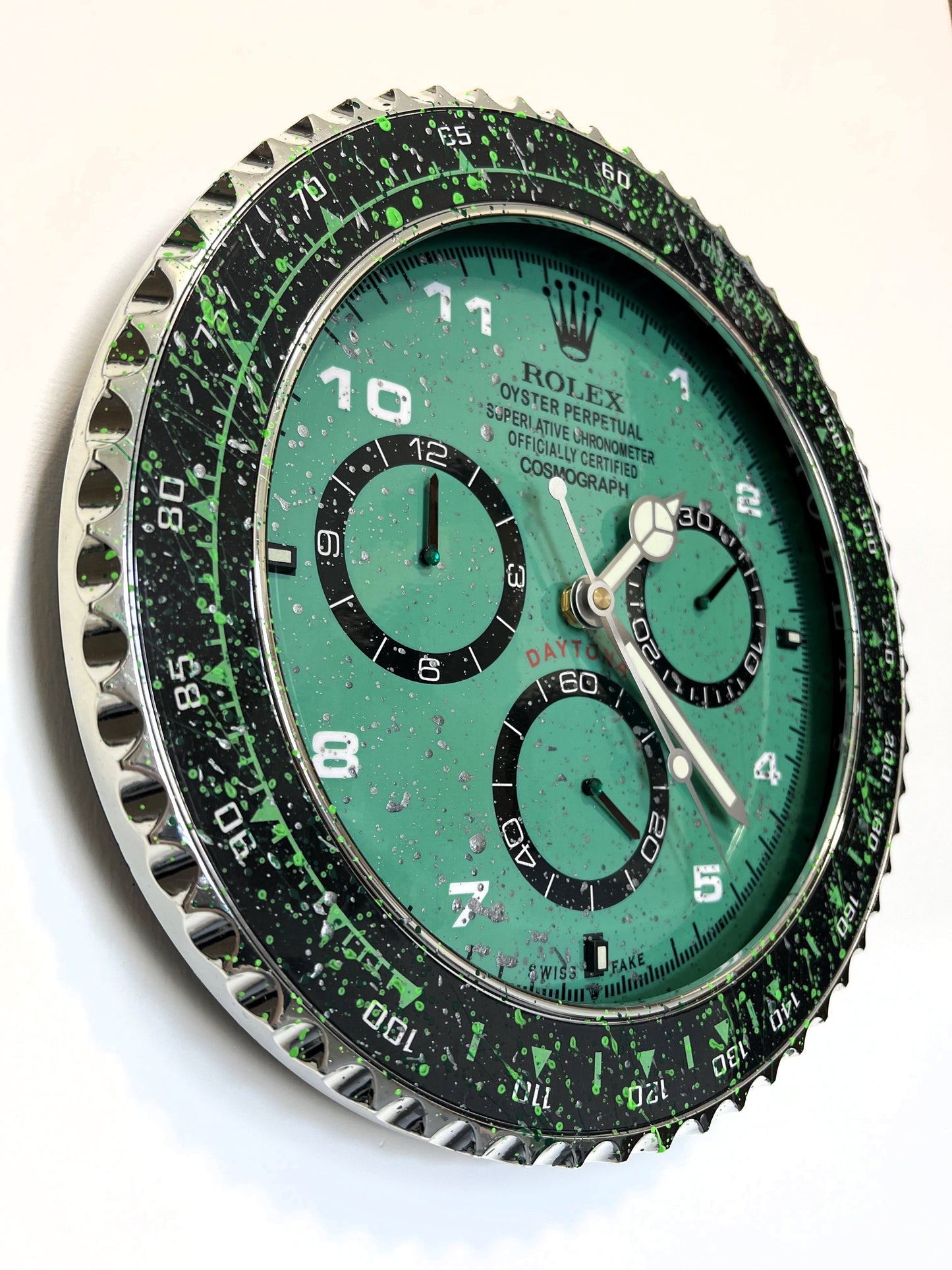 Orologio Day Water Green Custom da muro