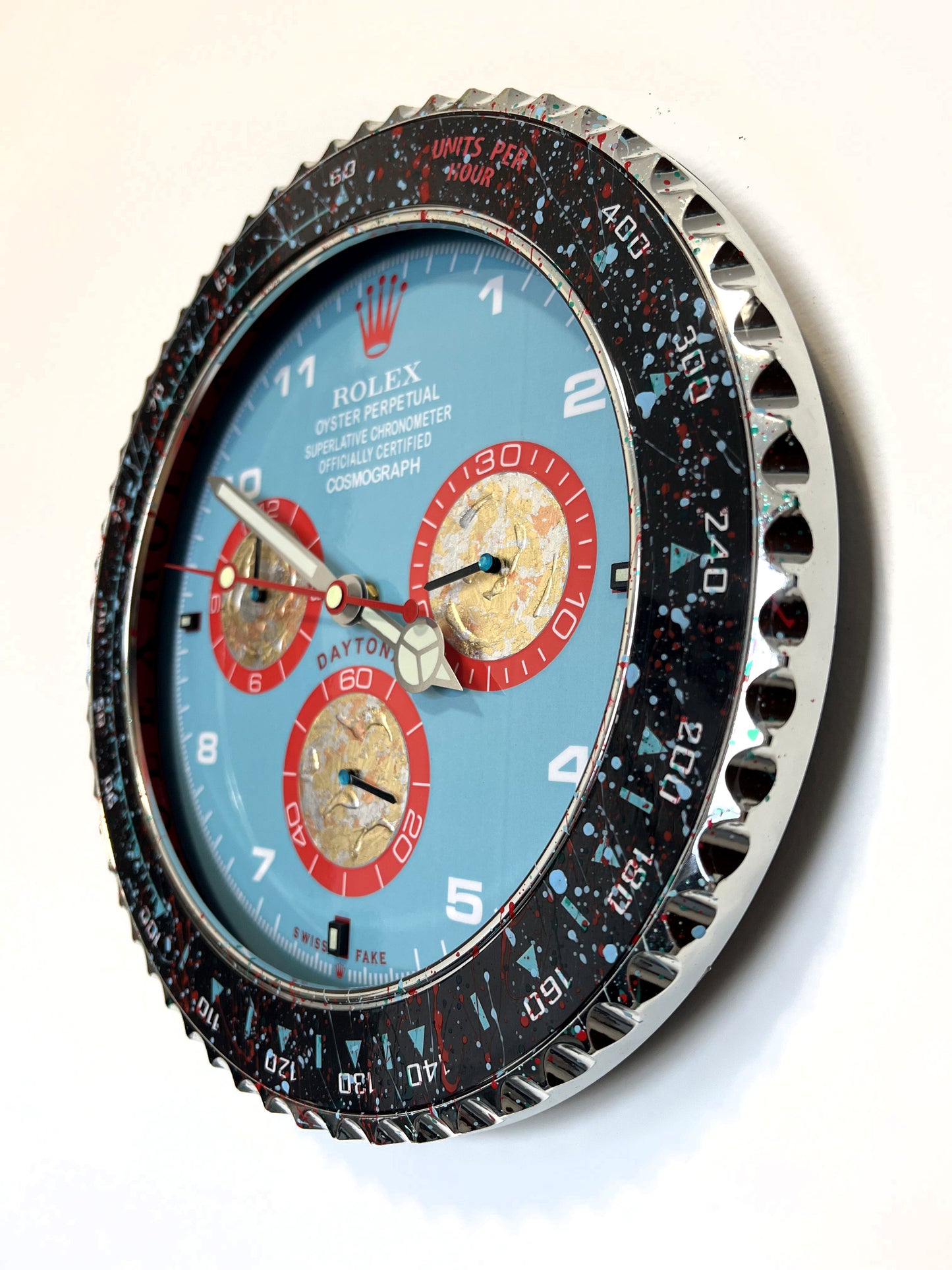 Orologio Day Dirty Blue Custom da muro