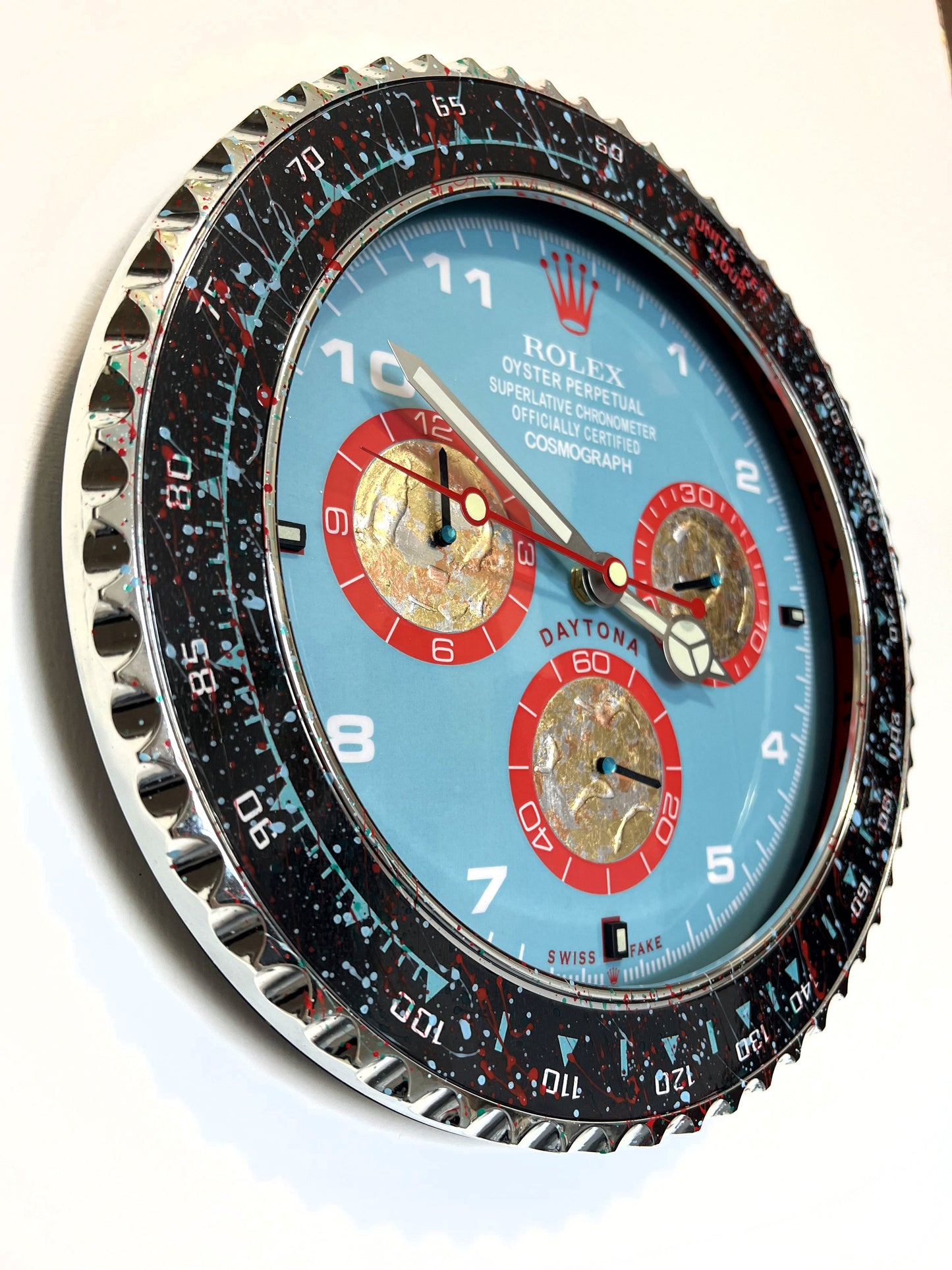 Orologio Day Dirty Blue Custom da muro