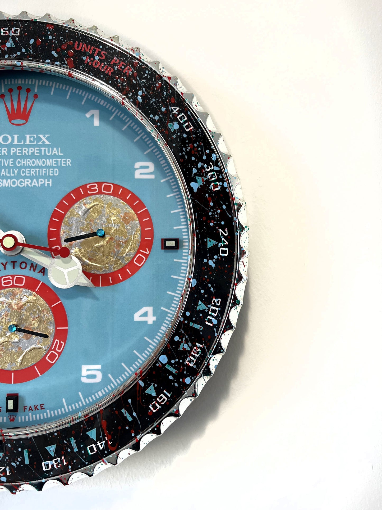 Orologio Day Dirty Blue Custom da muro