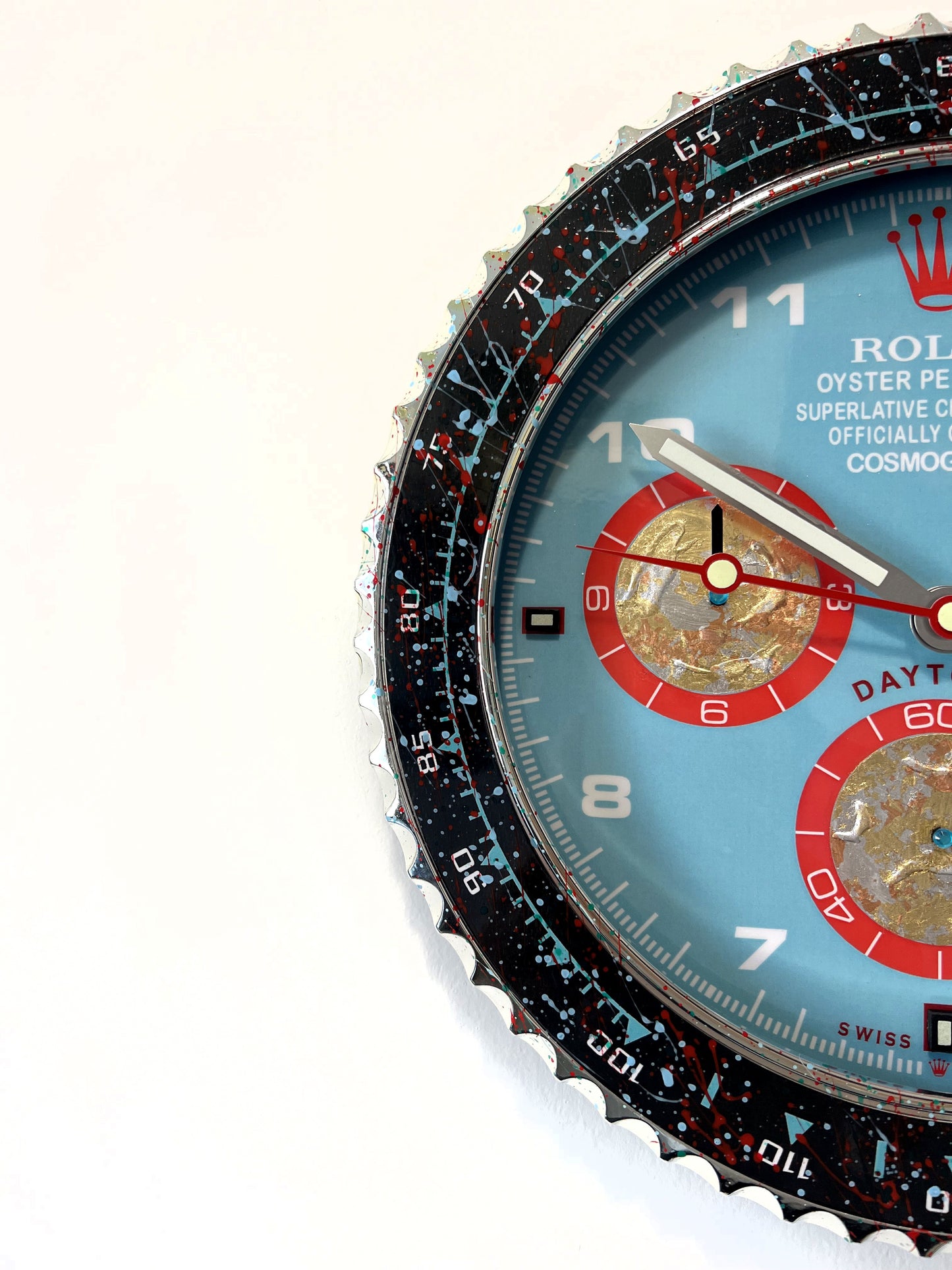 Orologio Day Dirty Blue Custom da muro