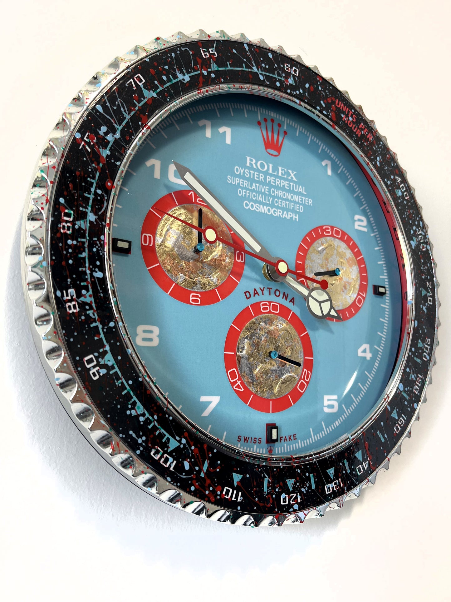 Orologio Day Dirty Blue Custom da muro
