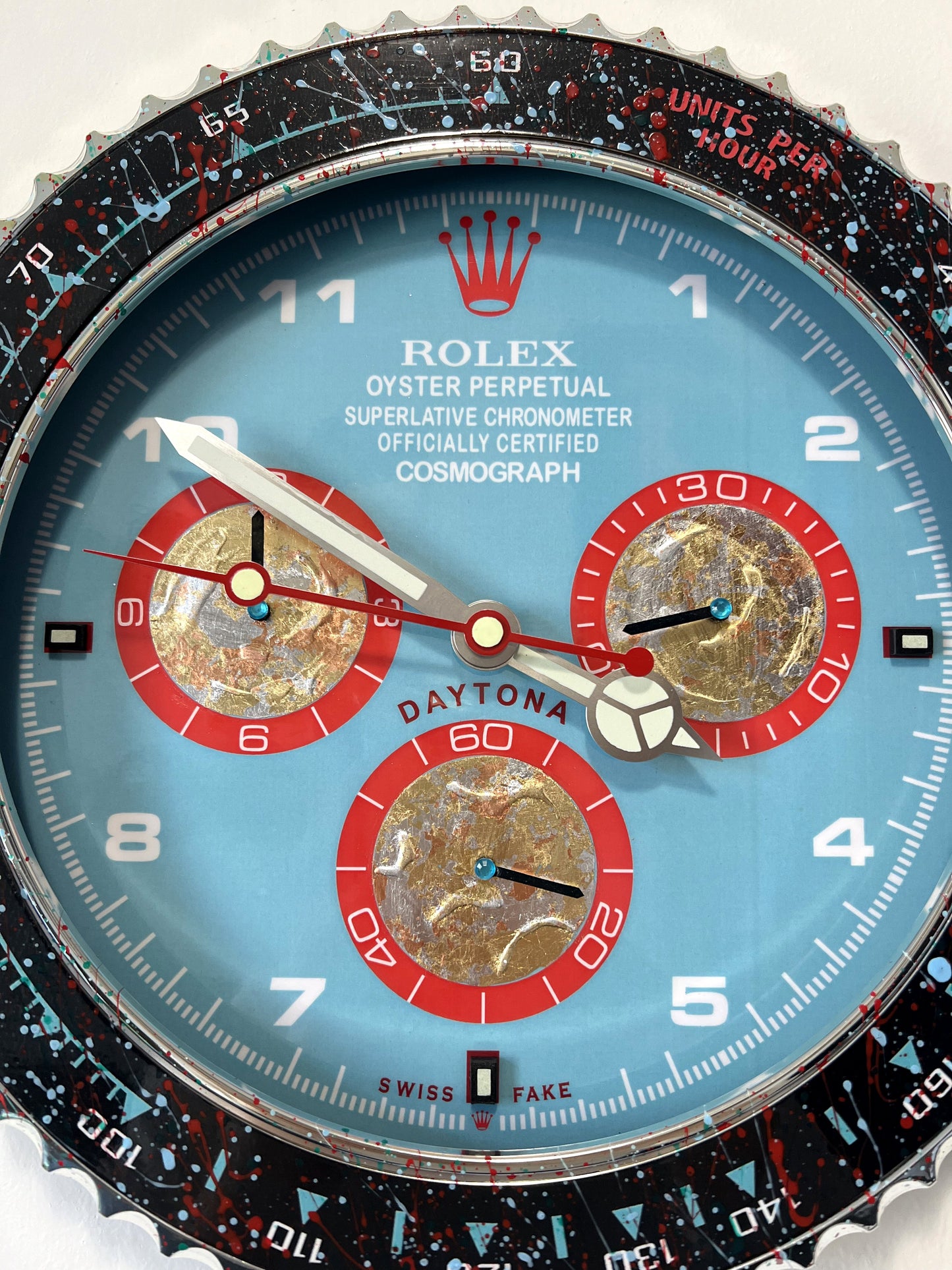 Orologio Day Dirty Blue Custom da muro