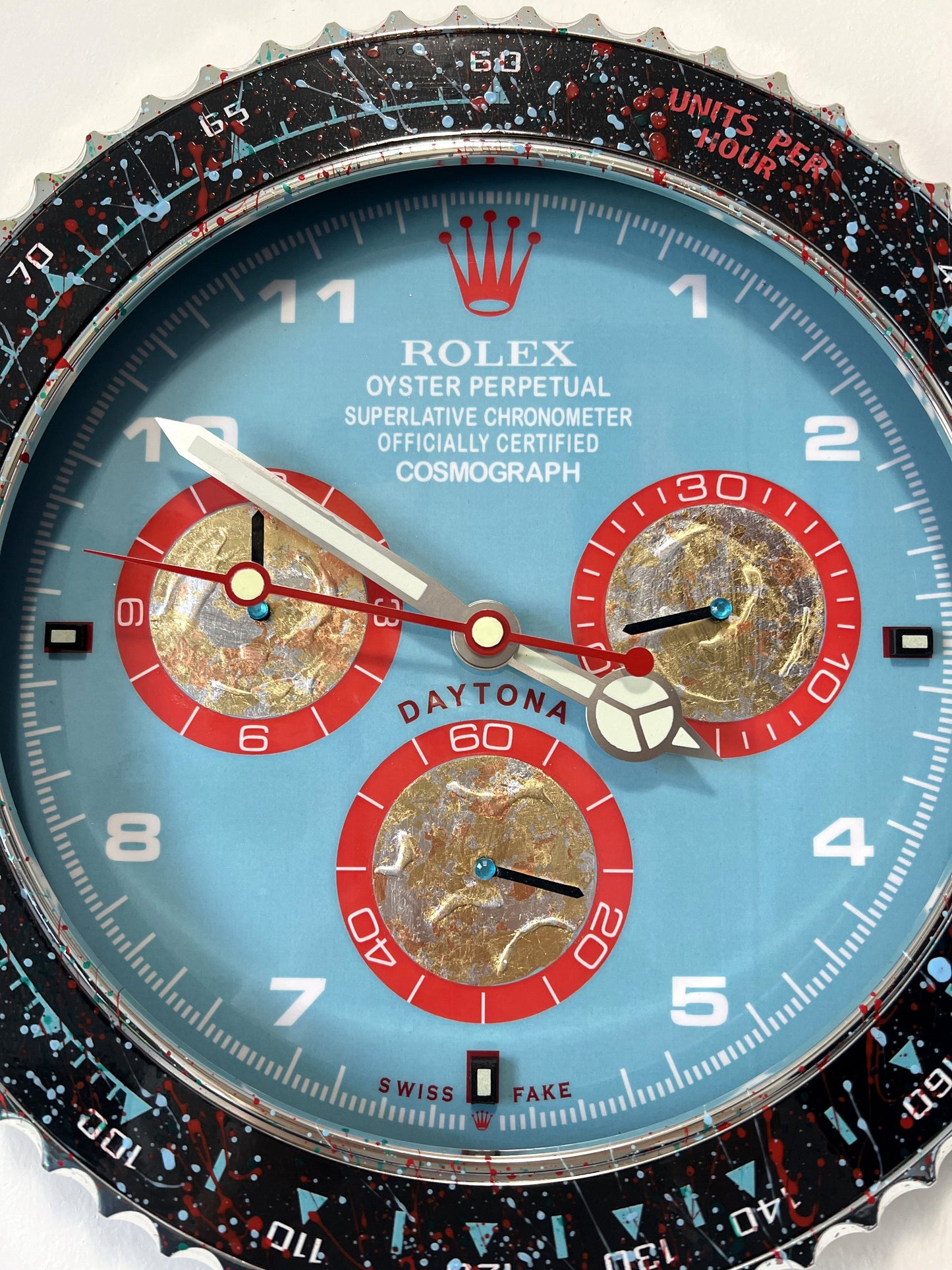 Orologio Day Dirty Blue Custom da Parete