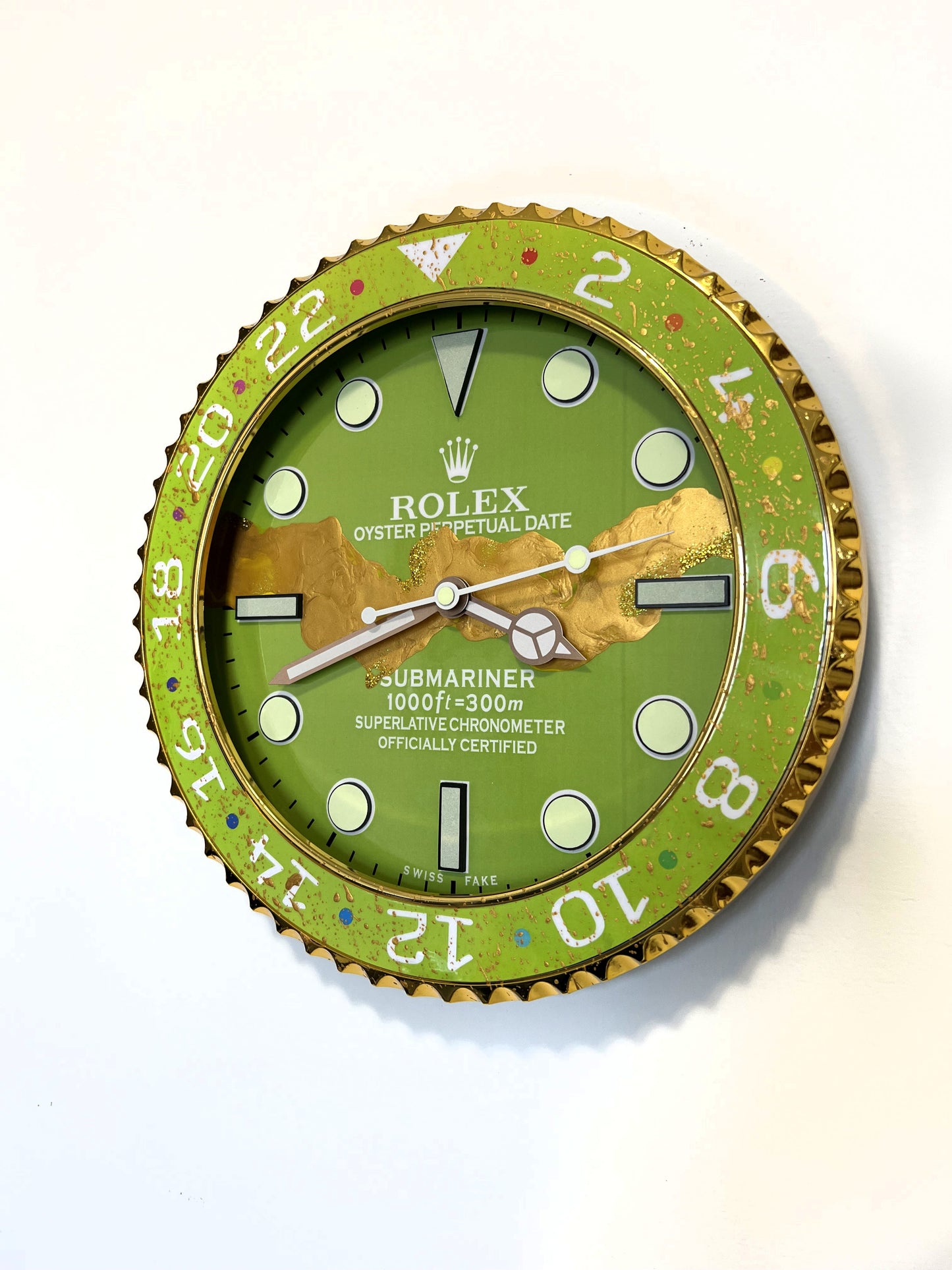 Orologio Submariner Pistacchio Custom da muro