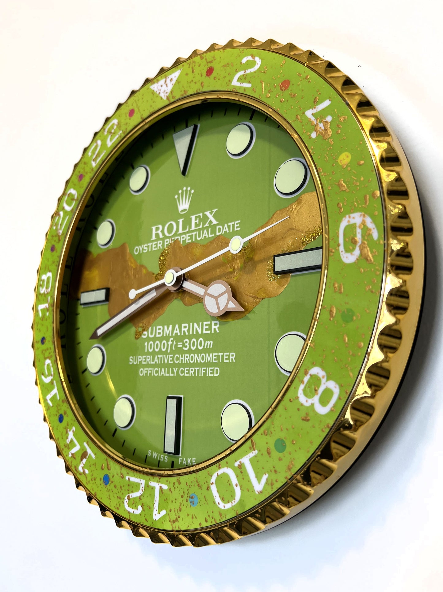 Orologio Submariner Pistacchio Custom da muro
