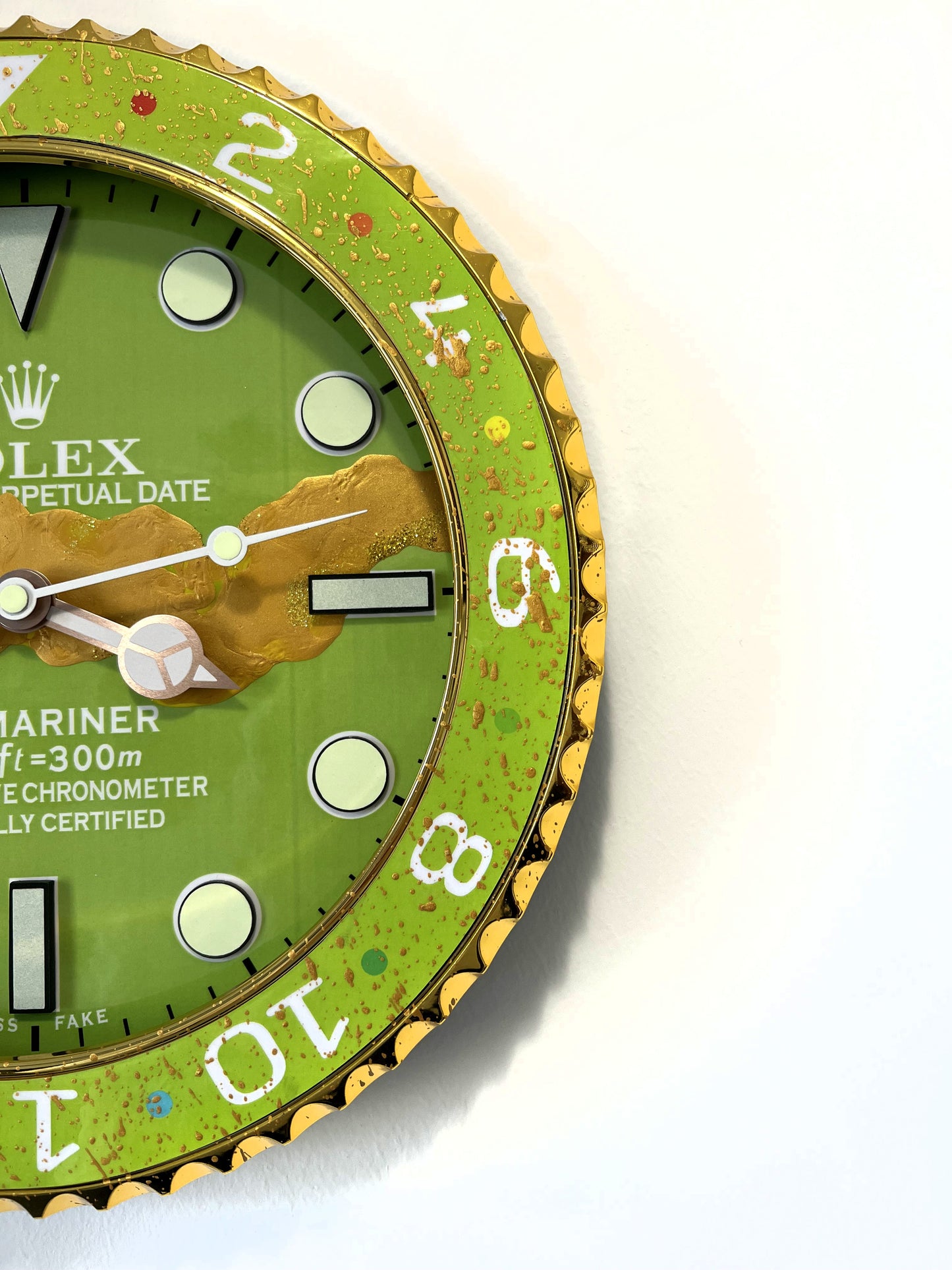 Orologio Submariner Pistacchio Custom da muro