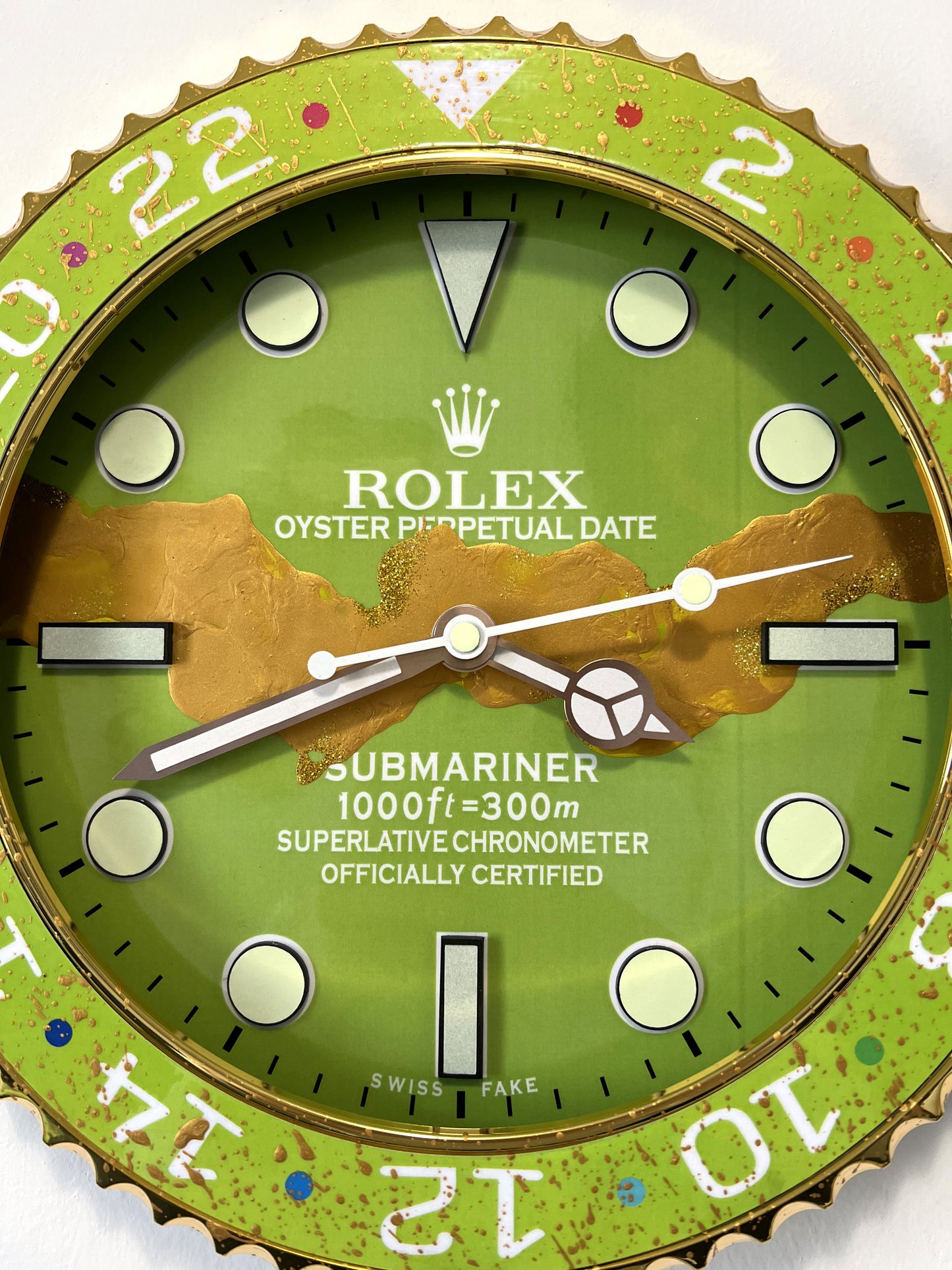 Orologio Submariner Pistacchio Custom da muro