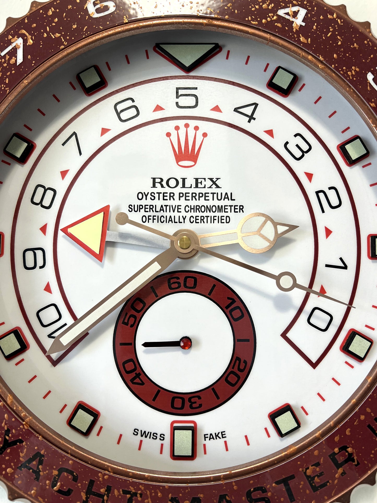 Orologio Yacht-Master II Bordeaux Lake da Custom muro