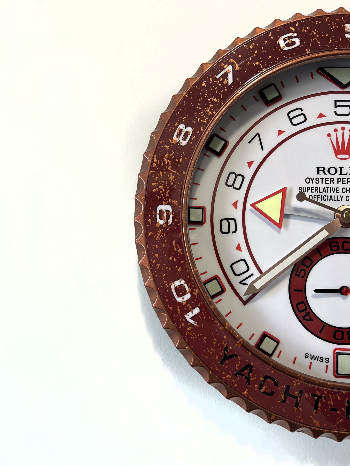 Orologio Yacht-Master II Bordeaux Lake da Custom muro