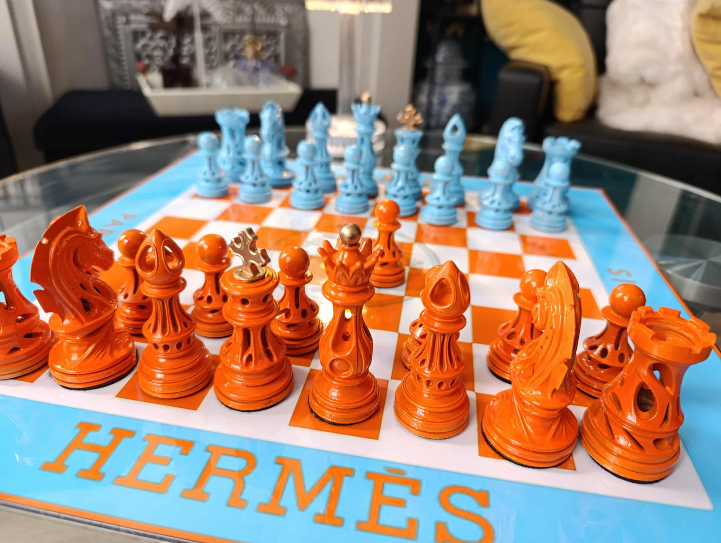 Scacchiera Hermès " Cielo Arancione " ( Kleiner Artist )