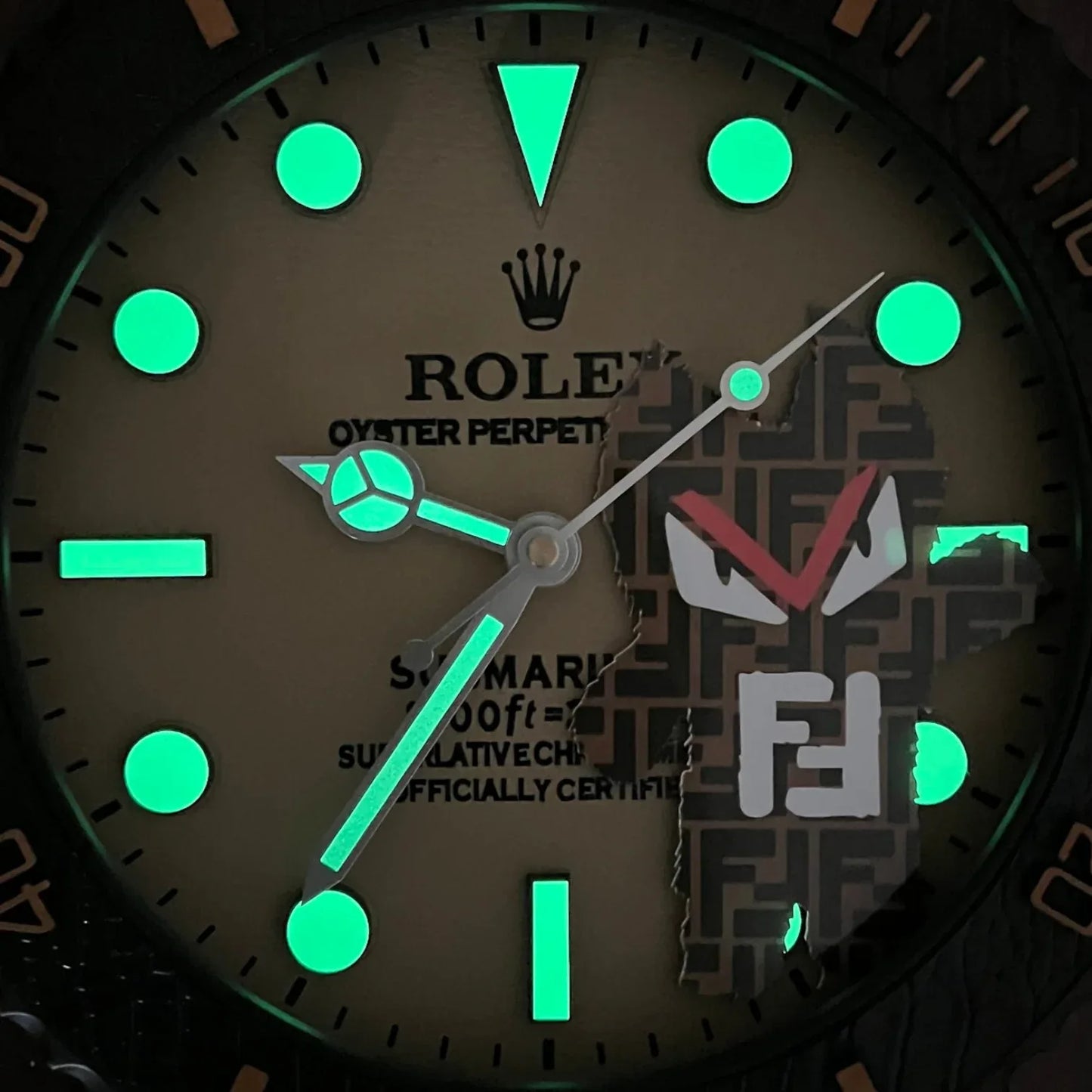 Custom Pop Art Wall Clock – Sub Tribute Fendi Edition