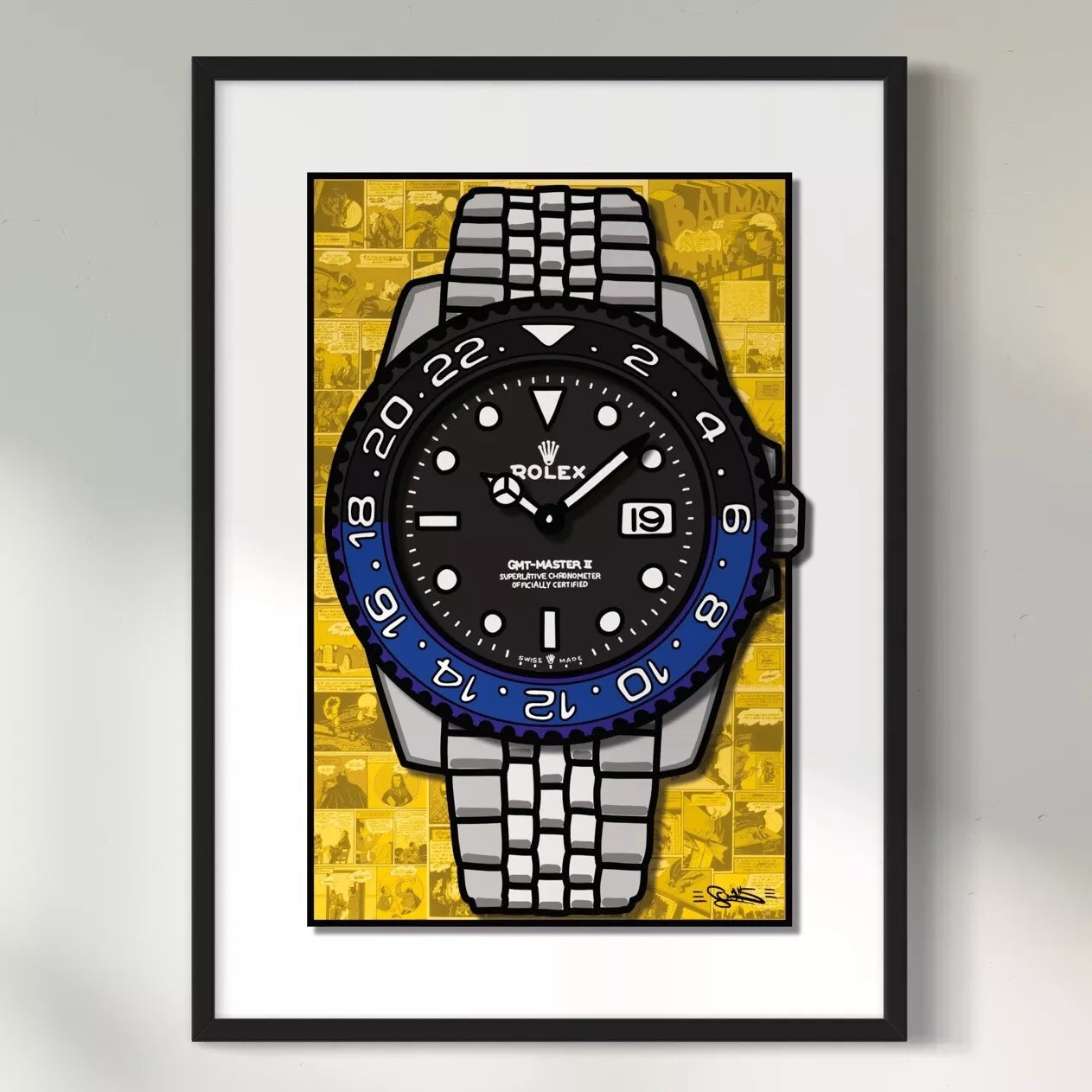 Quadro Bat's Rolex (Opera d'arte 3D)