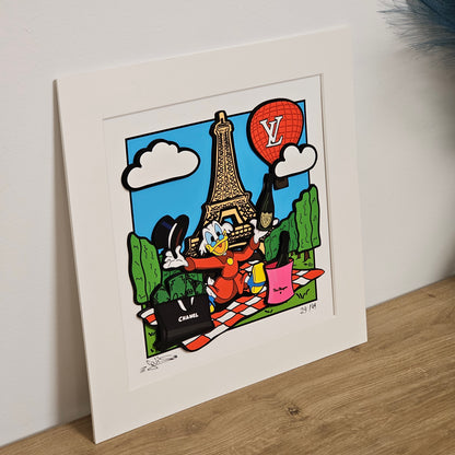 Quadro Luxury Picnic a Parigi  (Opera d'arte 3D)