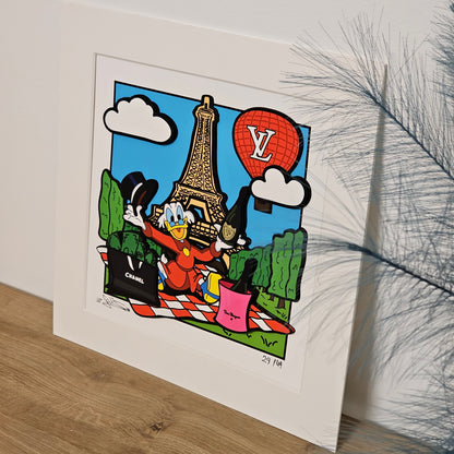 Quadro Luxury Picnic a Parigi  (Opera d'arte 3D)