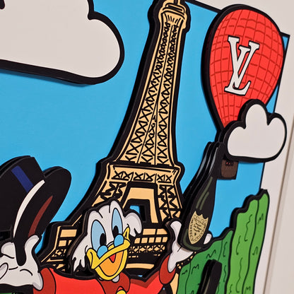 Quadro Luxury Picnic a Parigi  (Opera d'arte 3D)