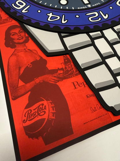 Quadro Pepsi Rolex (Opera d'arte 3D)