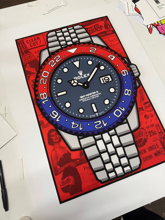 Quadro Pepsi Rolex (Opera d'arte 3D)