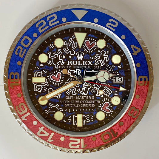 Orologio Gmt Keith Haring Custom da muro