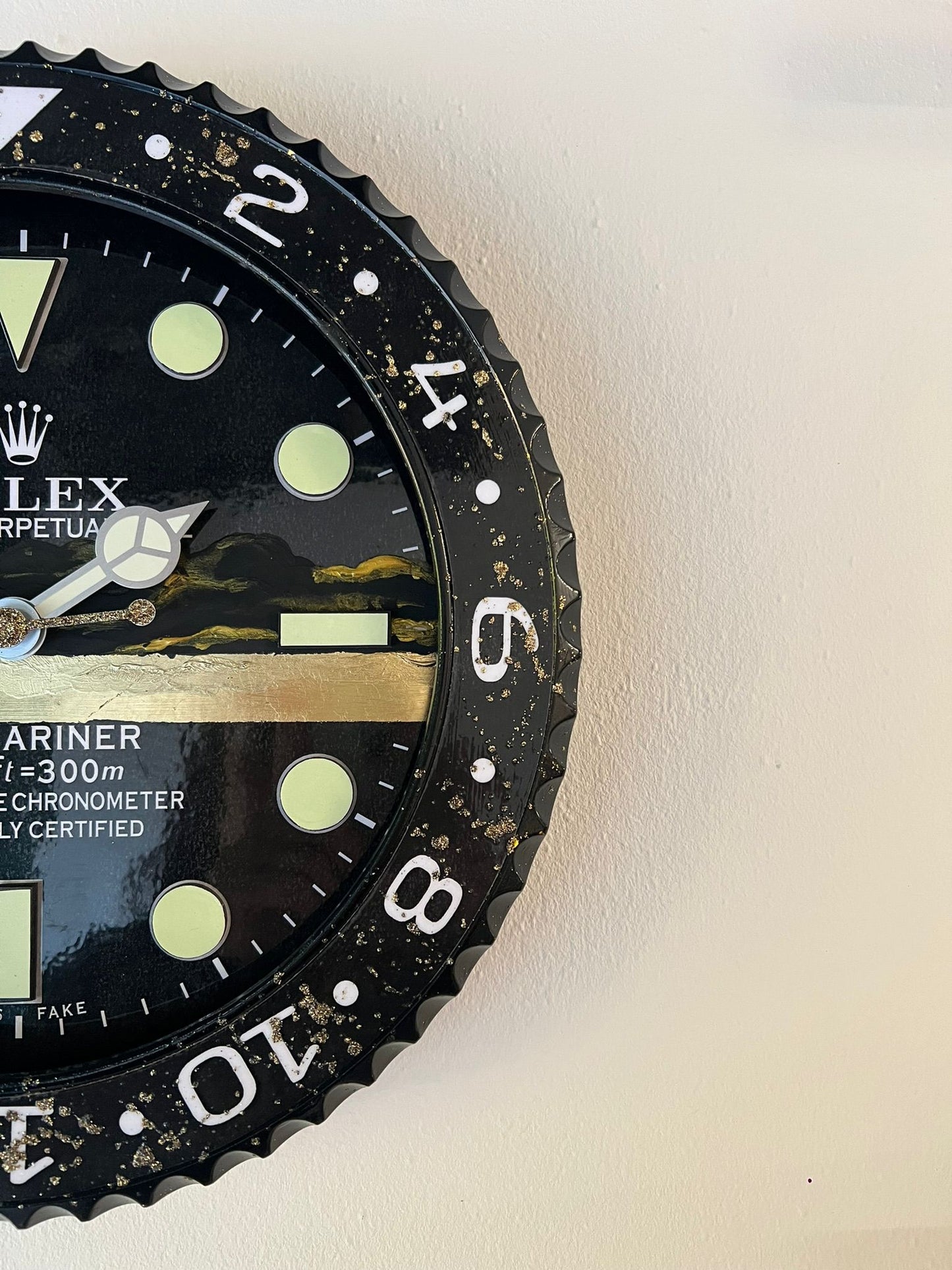 Orologio Submariner Deep Black Custom da muro