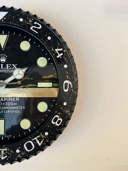 Orologio Submariner Deep Black Custom da muro