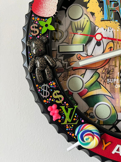Orologio Custom Sub-Master The Crazy Duck da muro