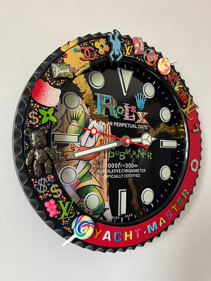 Orologio Custom Sub-Master The Crazy Duck da muro