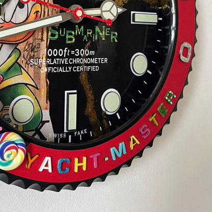 Orologio Custom Sub-Master The Crazy Duck da muro