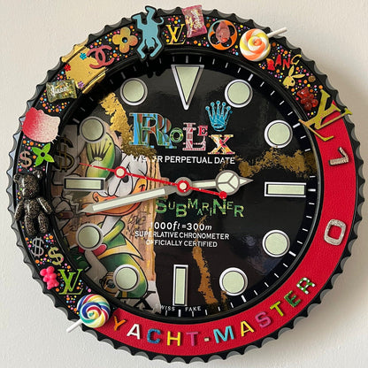 Orologio Custom Sub-Master The Crazy Duck da muro