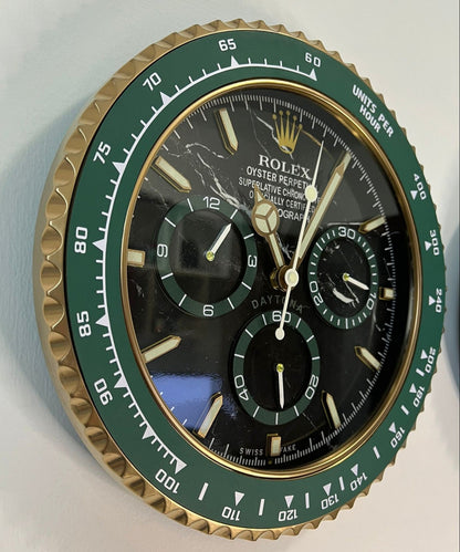 Orologio Custom Daytona Green Gold Marble da muro