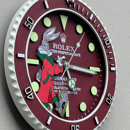 Orologio “What’s Up Doc? – Sub Burgundy Edition”  Custom da Parete