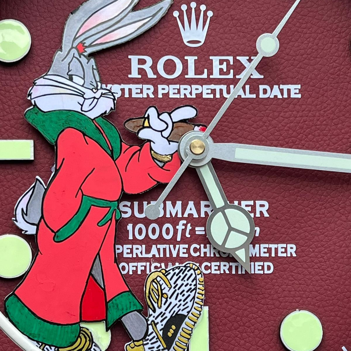 Orologio “What’s Up Doc? – Sub Burgundy Edition”  Custom da Parete