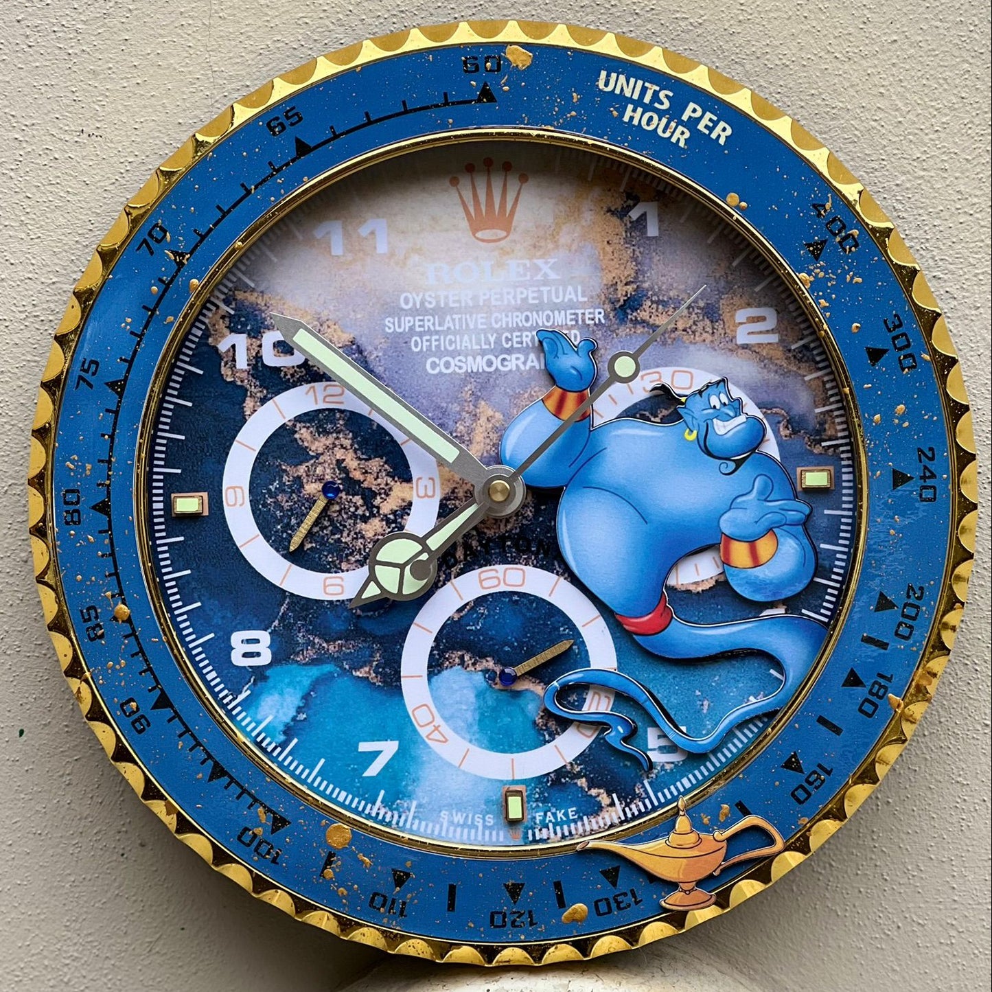 Orologio “Magic Time – Daytona Genie Edition”  Custom da Parete