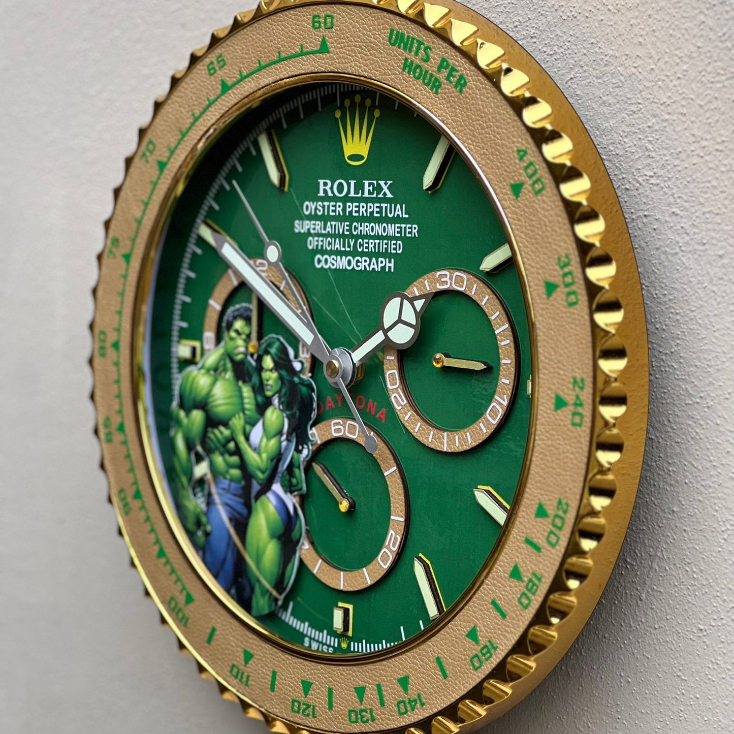 Orologio “Green Force – Daytona Hulk Edition”  Custom da Parete