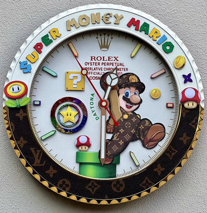 Orologio "Super Money Mario" Custom da Parete