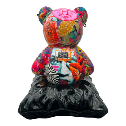 Teddy For Hermès Pop Lux – Scultura Pop Art Edizione Limitata | Naor26