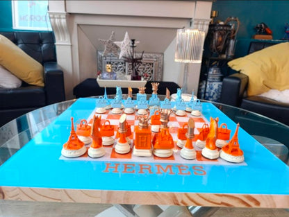 Scacchiera Hermès " Legno e Luce " ( Kleiner Artist )