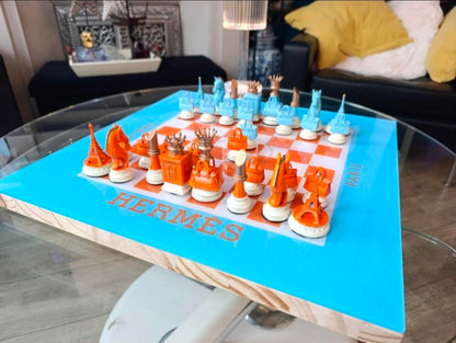 Scacchiera Hermès " Legno e Luce " ( Kleiner Artist )