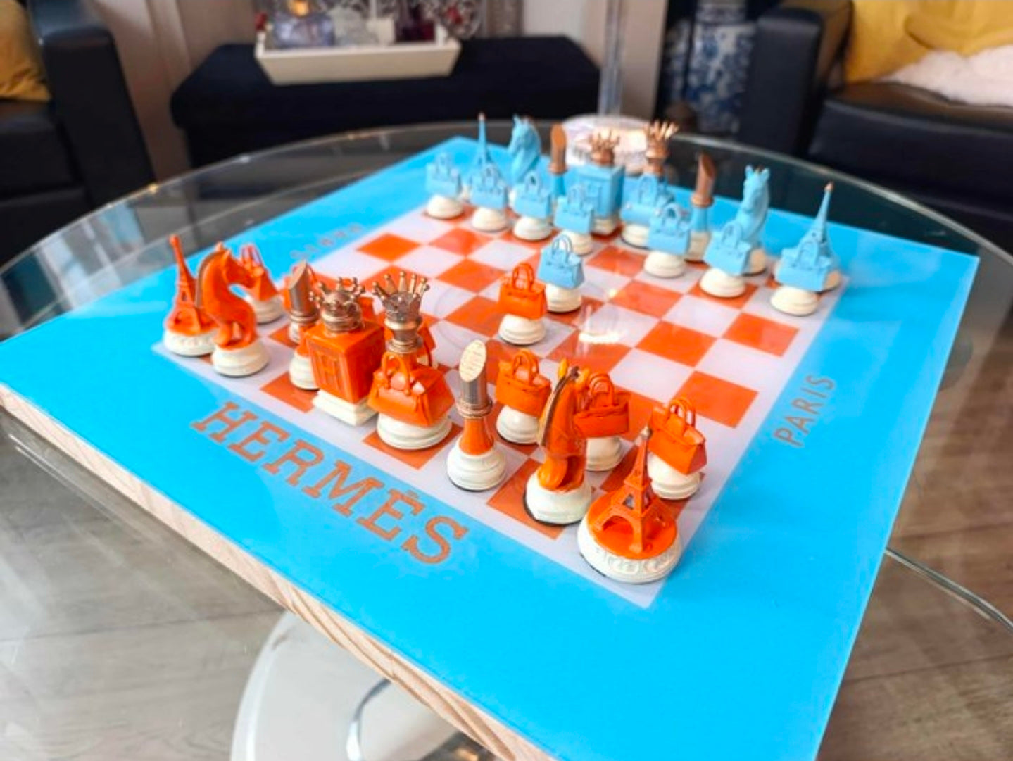 Scacchiera Hermès " Legno e Luce " ( Kleiner Artist )