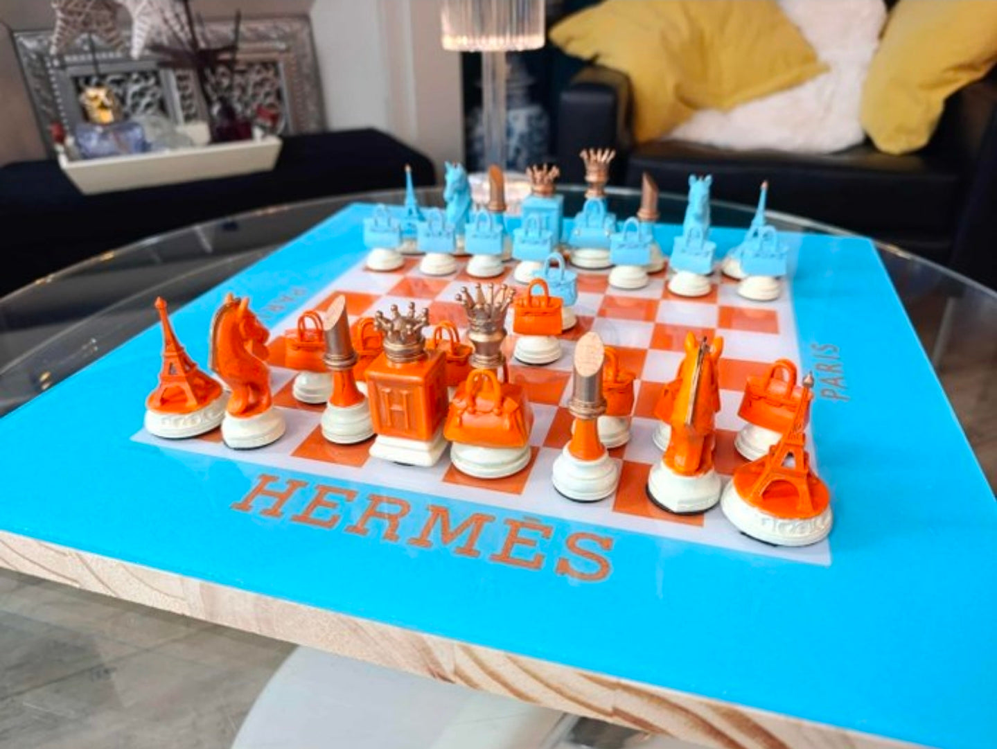 Scacchiera Hermès " Legno e Luce " ( Kleiner Artist )