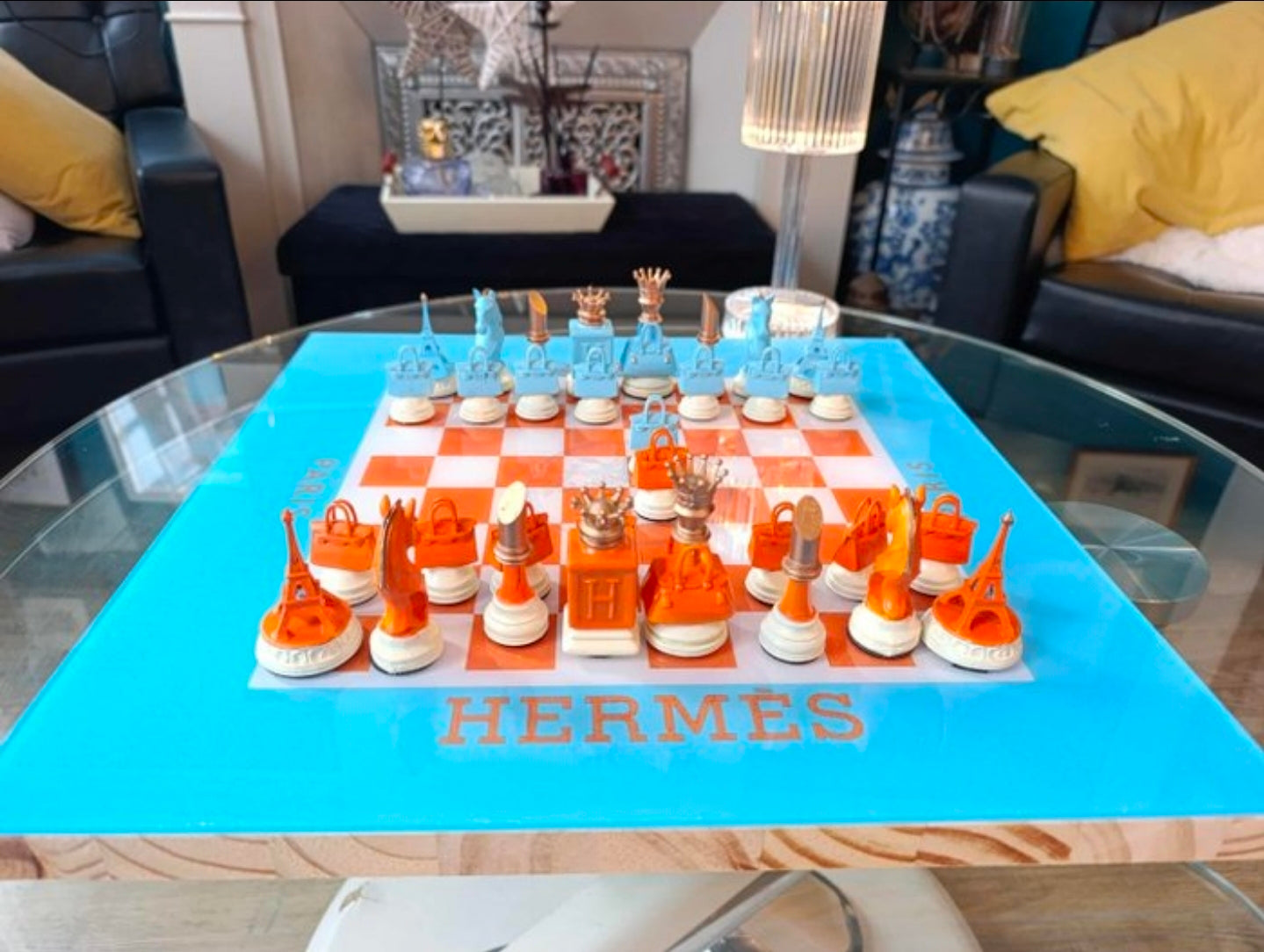 Scacchiera Hermès " Legno e Luce " ( Kleiner Artist )