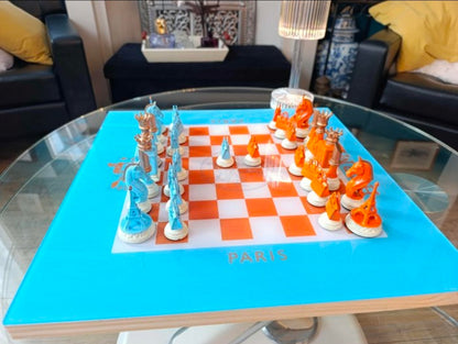 Scacchiera Hermès " Legno e Luce " ( Kleiner Artist )