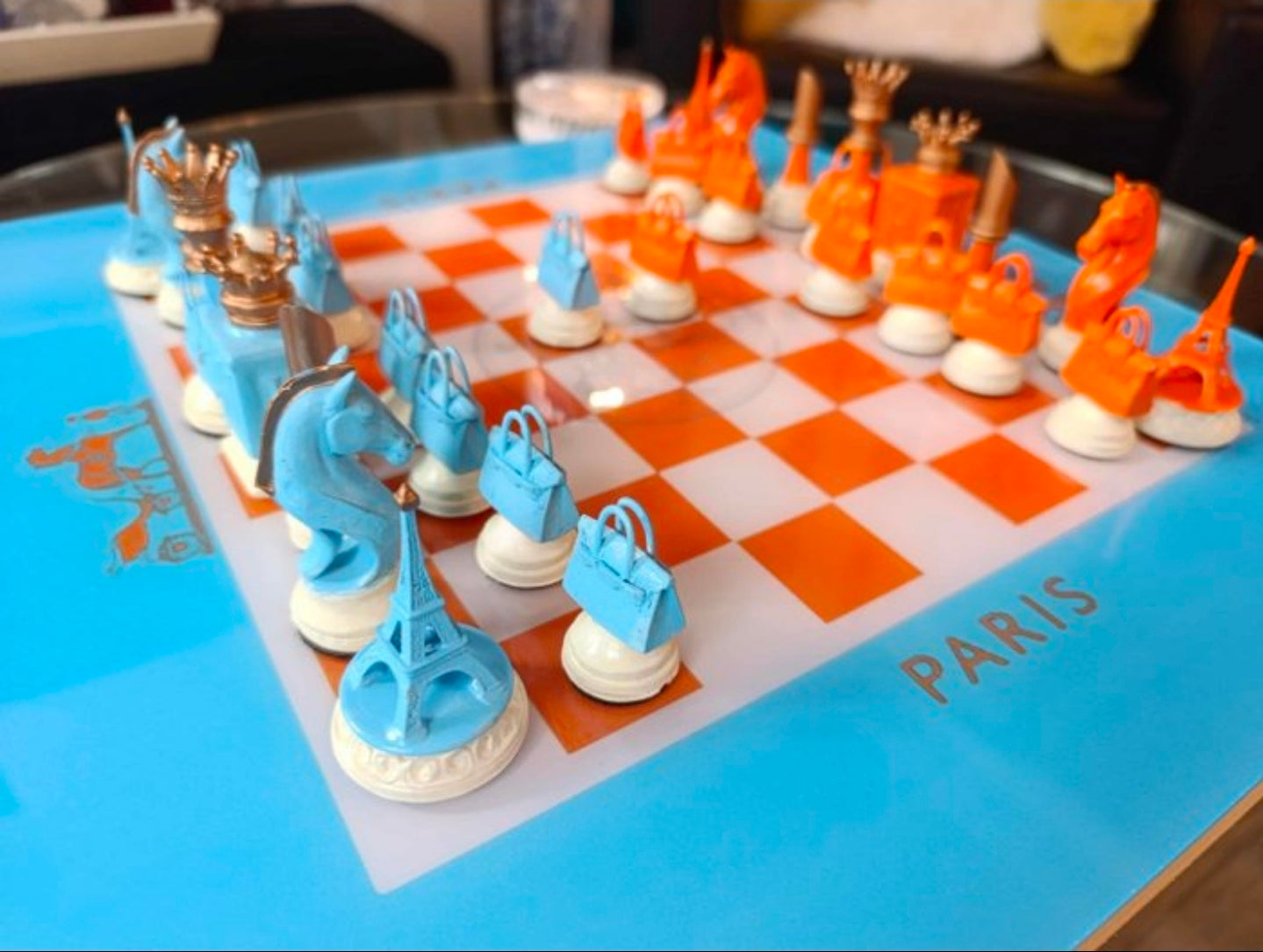 Scacchiera Hermès " Legno e Luce " ( Kleiner Artist )