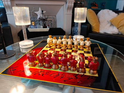 Scacchiera Hermès " Rosso e Oro Luxe " ( Kleiner Artist )