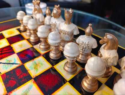 Scacchiera Hermès " Rosso e Oro Luxe " ( Kleiner Artist )