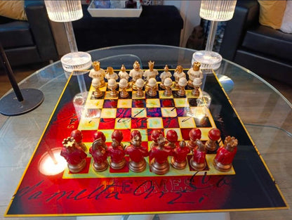 Scacchiera Hermès " Rosso e Oro Luxe " ( Kleiner Artist )