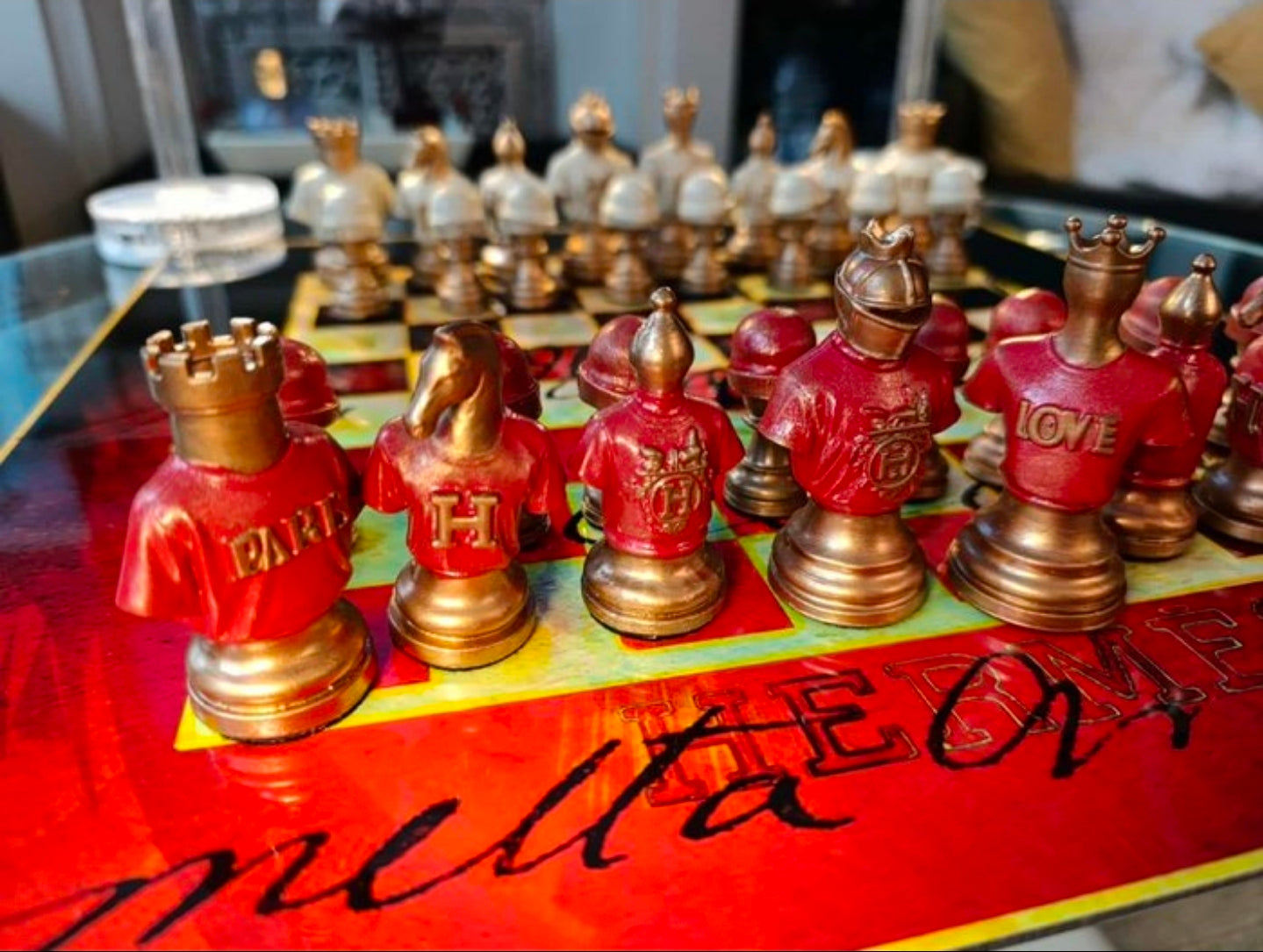 Scacchiera Hermès " Rosso e Oro Luxe " ( Kleiner Artist )