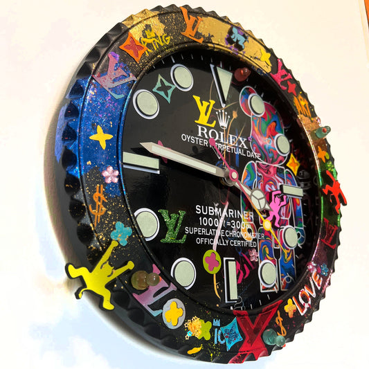 Orologio Sub Bearbrick Custom da Parete