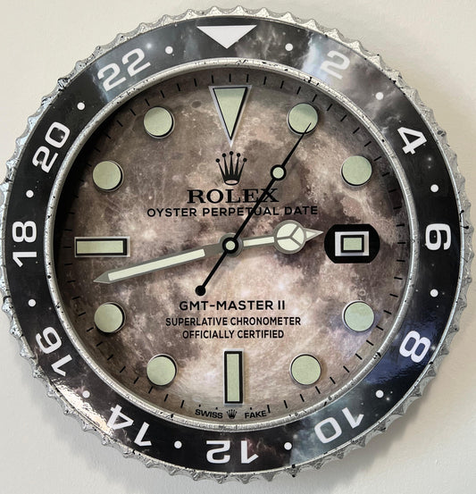 Orologio Gmt Gray Marble Custom da muro