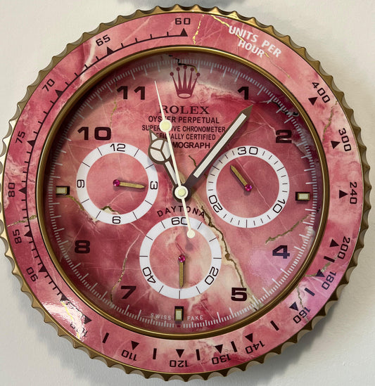Orologio Day Pink Wave Custom da muro
